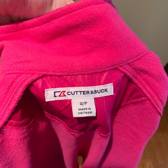 CUTTER AND BUCK Pink Fleece Zip Up Vest - Picture 7 of 8